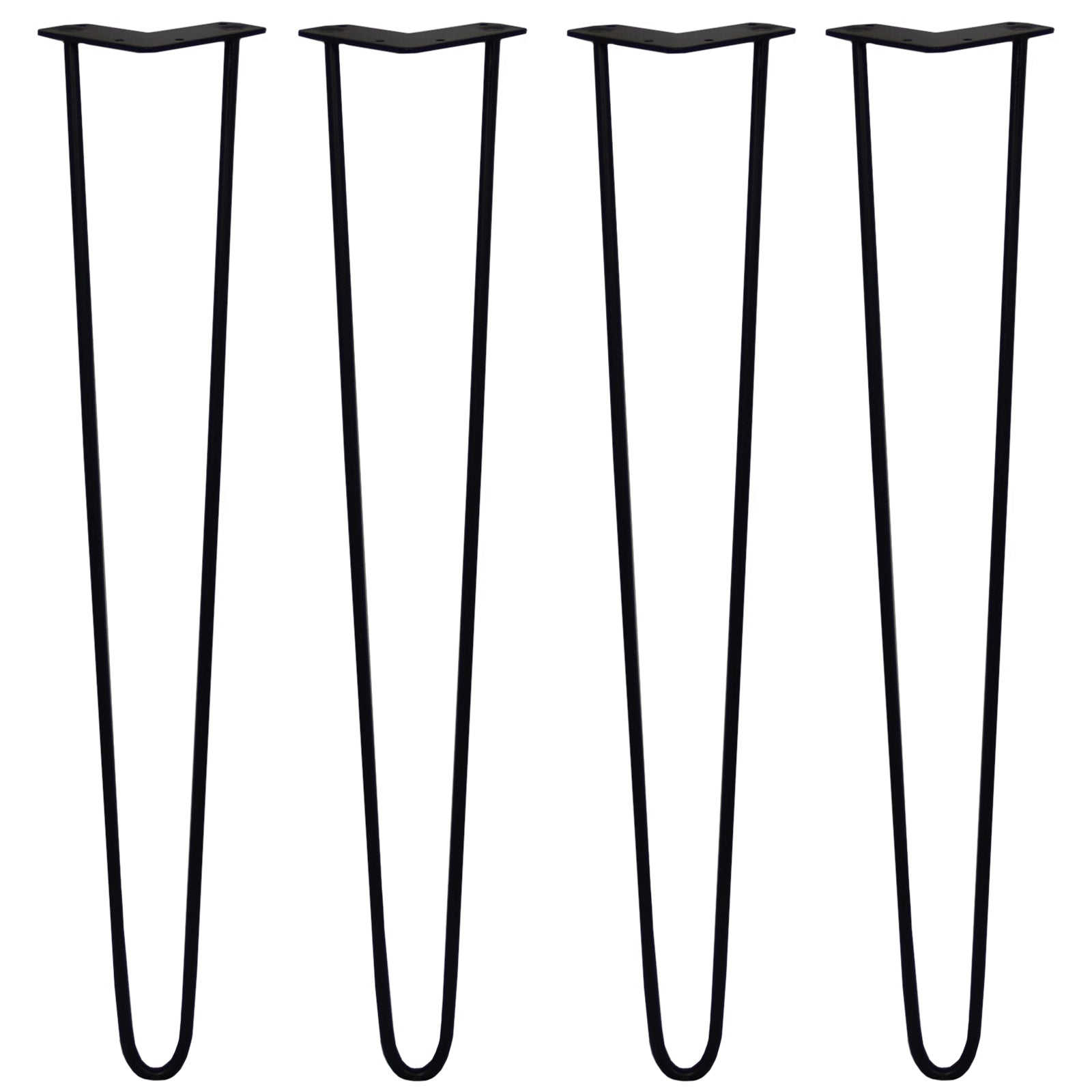 Q-Rax 4 Gambe Tavolo Forcina 71cm Nere 2 Rebbi
