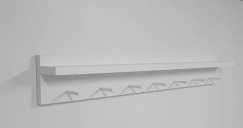 Henor Appendiabiti bianco 80 cm 7 ganci da parete