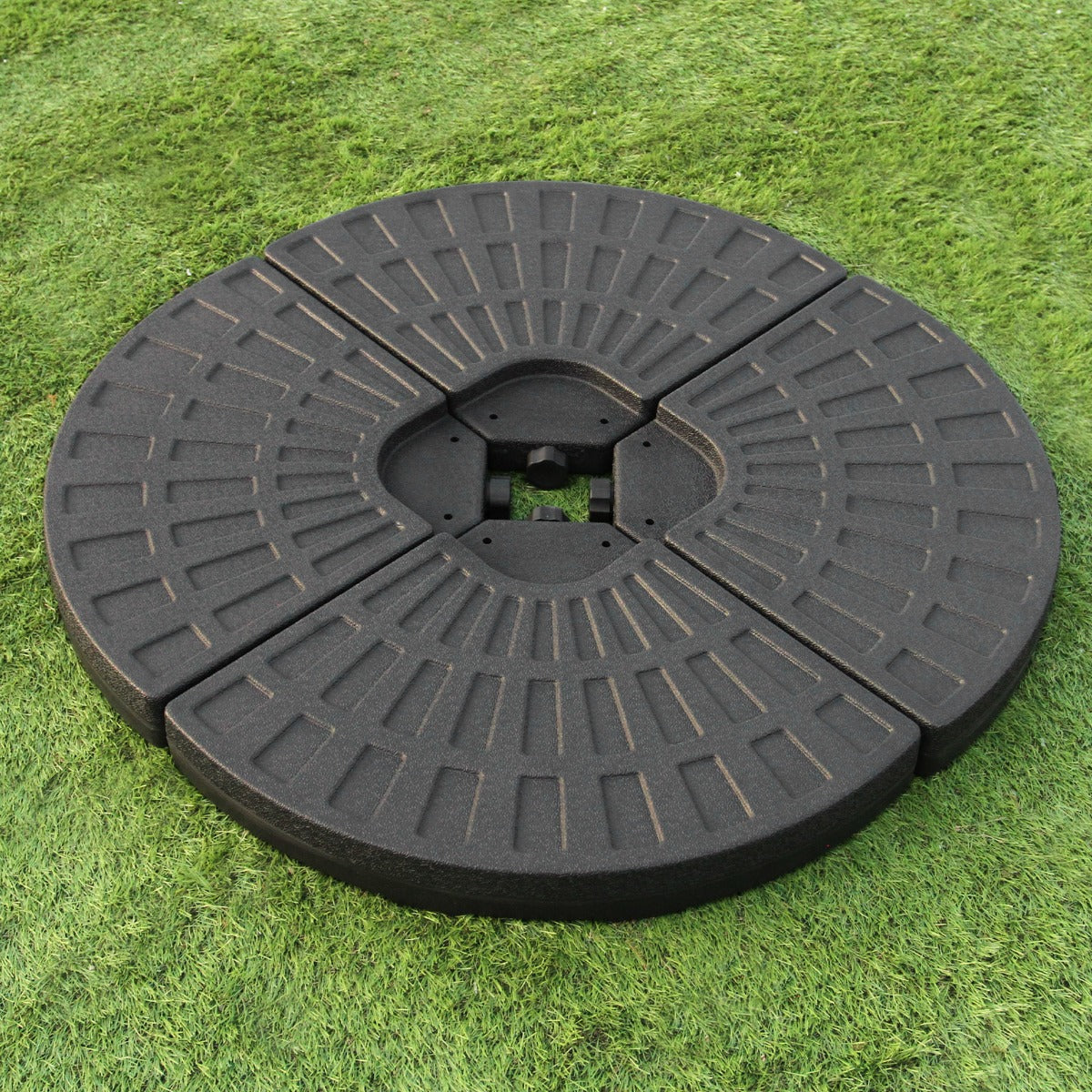 Q-Rax Base Ombrellone a Ventaglio 100x100 cm Grigia