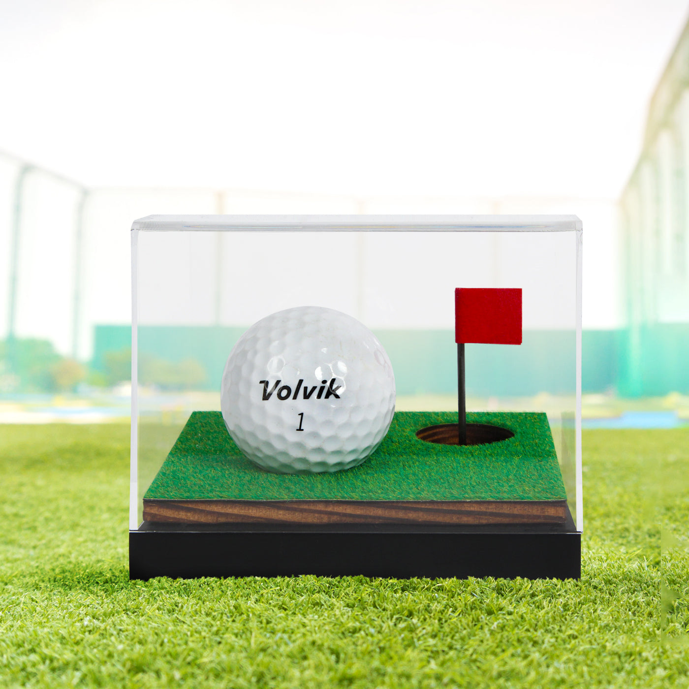Jackcube Design teca golf acrilico base legno pallina singola