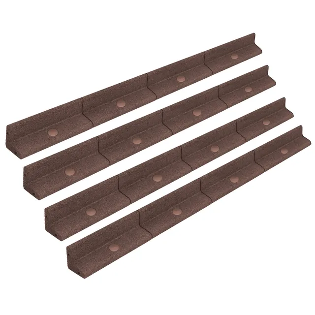 Q-Rax Bordura Giardino Flessibile Marrone 4x1,2m Gomma