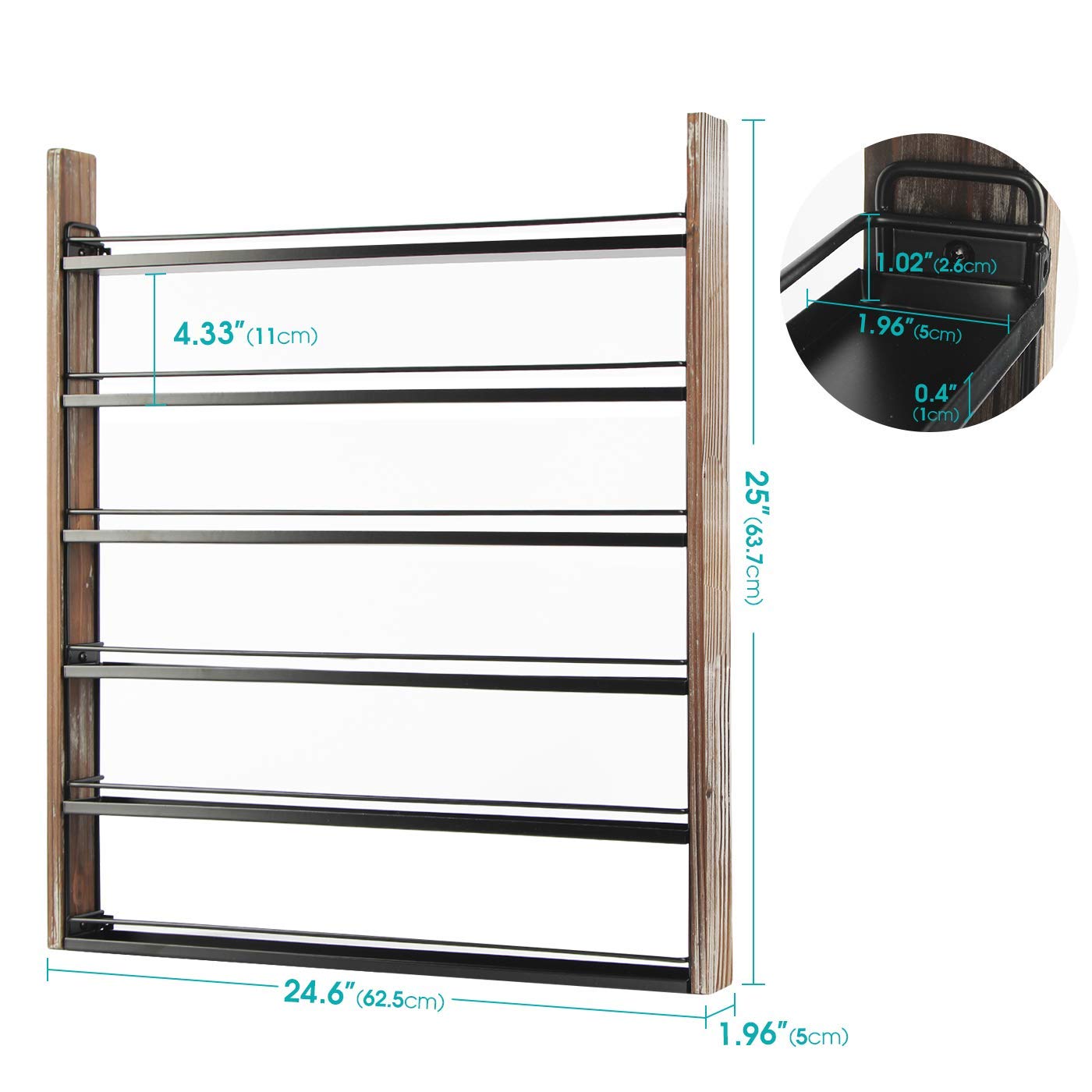 Jackcube Design Makeup & Jewelry Porta Smalti Legno 6 Ripiani 100 Flaconi