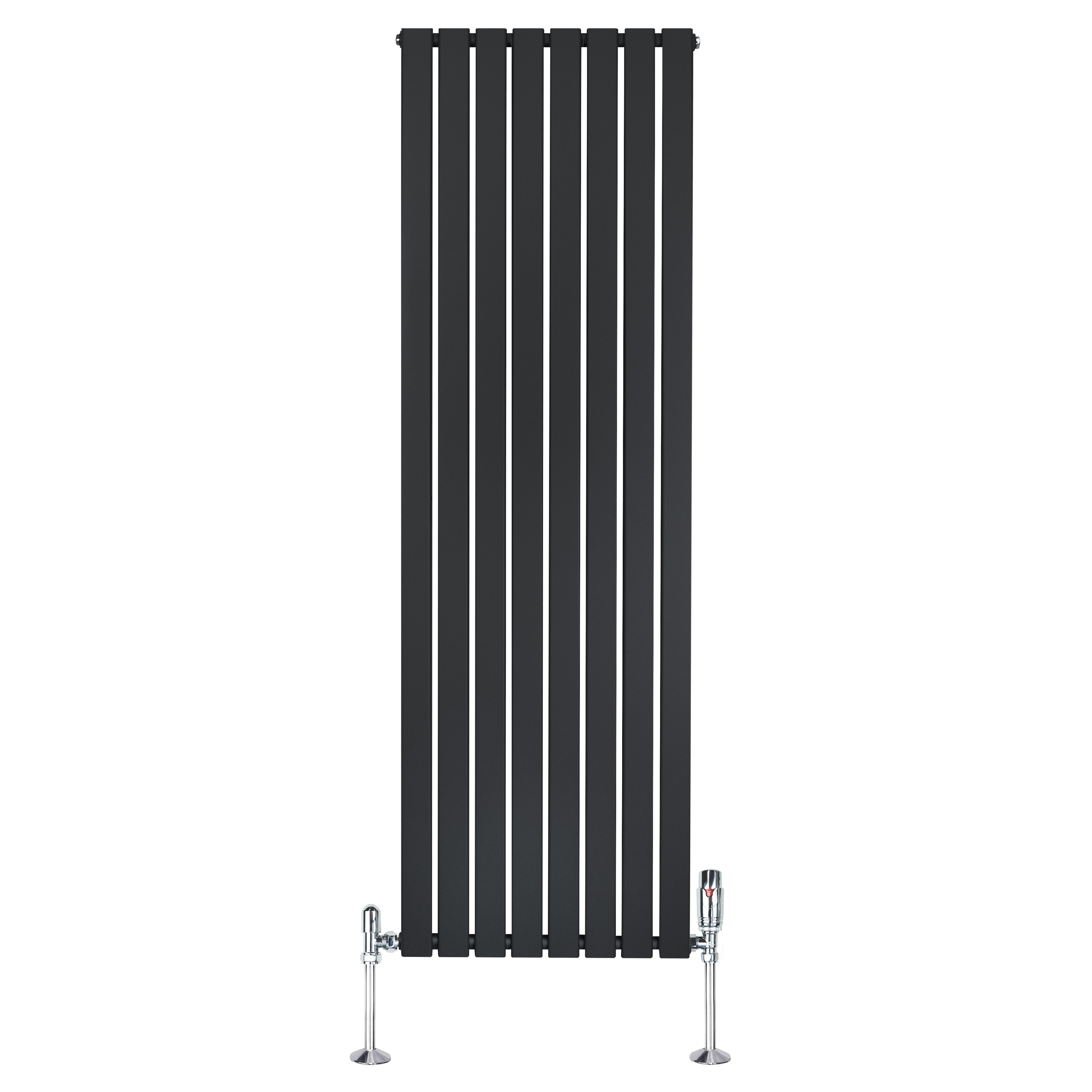 Q-Rax Radiatori a Pannelli Piatti Radiatore 1800x560 mm Nero Valvole