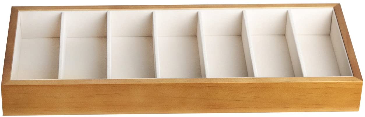 Jackcube Design Porta Occhiali Legno 7 Scomparti Vassoio Beige