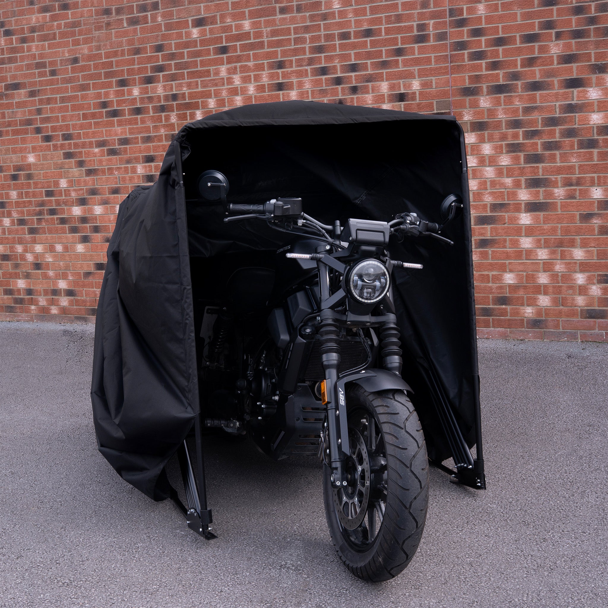 Q-Rax Tenda moto media nero Oxford impermeabile con lucchetti