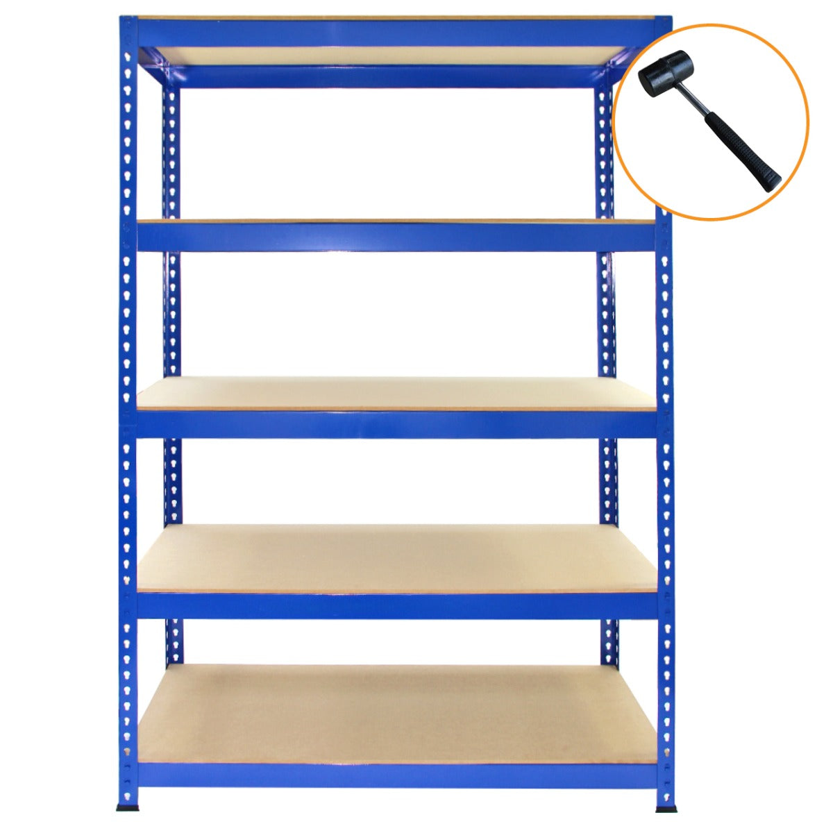 Q-Rax 120x50 scaffale garage blu incastro 200 kg