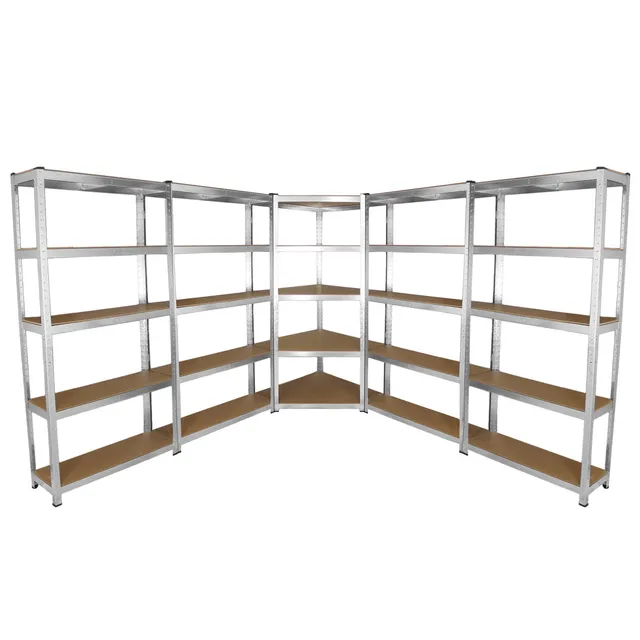 Q-Rax Galwix 90cm Scaffale Garage Acciaio 5pz 180cm