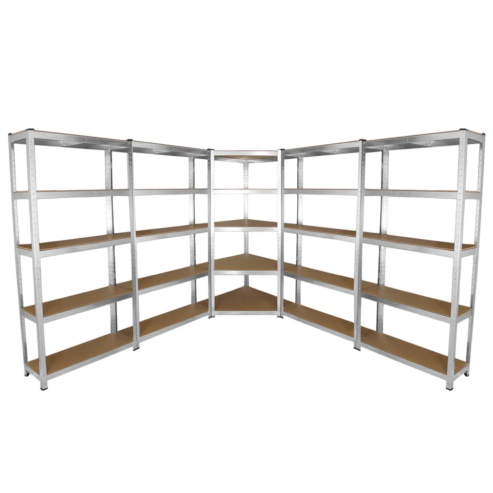 Q-Rax Galwix 90cm Scaffale Garage Acciaio 5pz 180cm