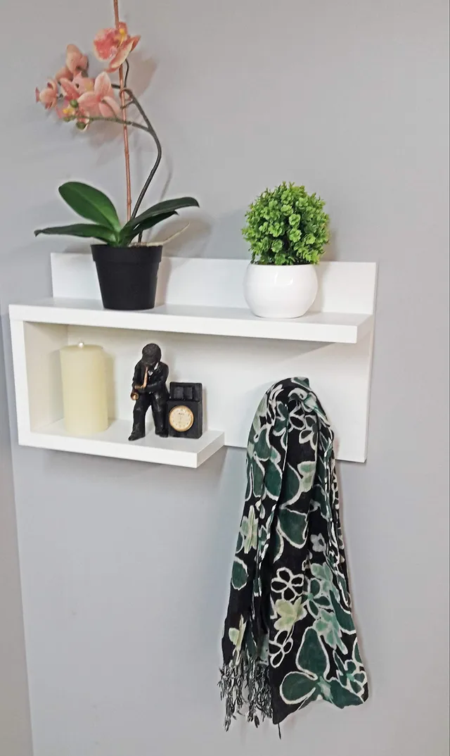 Henor Scaffali organizer ingresso legno bianco 45 cm