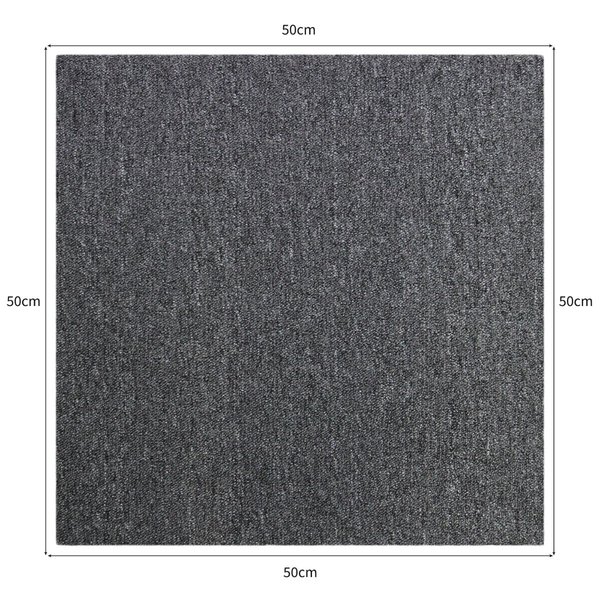 Q-Rax Piastrelle Moquette 50x50 Grigio Antracite 40pz 10m²