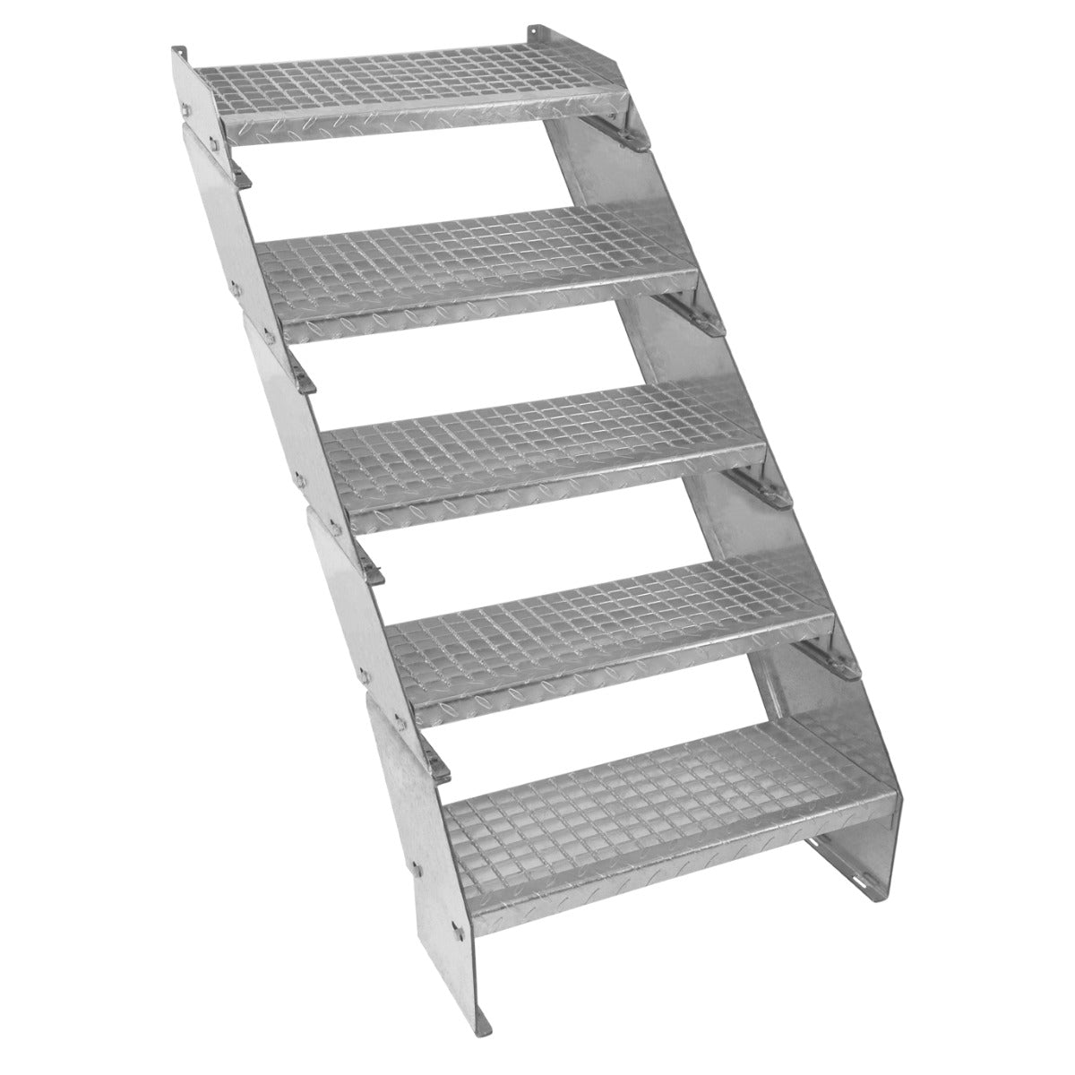 Q-Rax Scala Zincata 5 Elementi 600 mm Regolabile Esterno