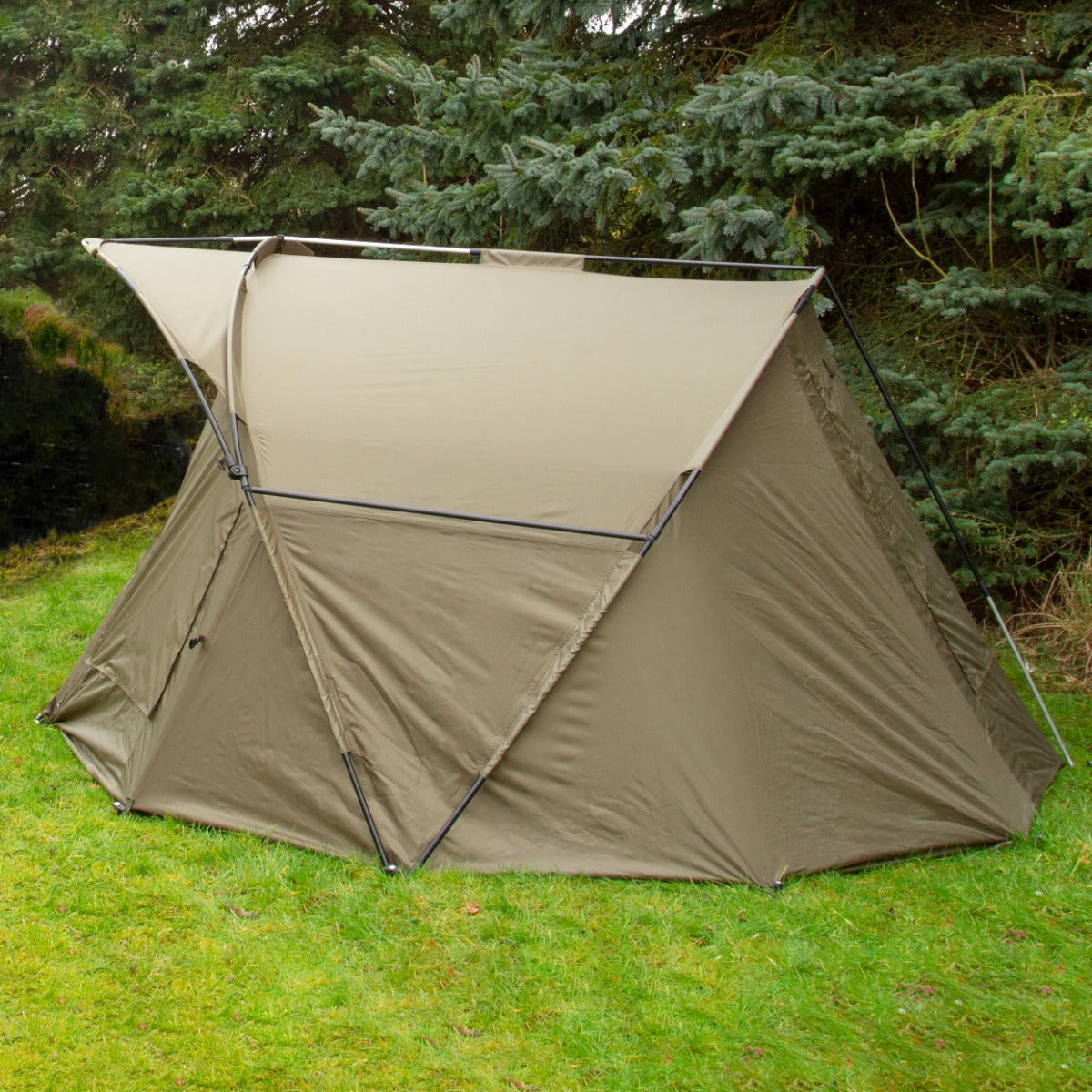 Q-Rax Tenda Bivvy Pesca 2 Persone 3x3 m Impermeabile