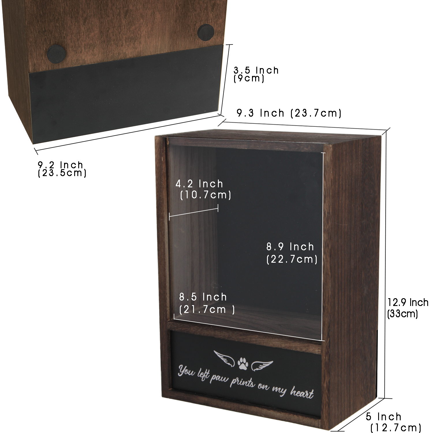 Jackcube Design Teca Ricordo Animali Shadow Box Urna Foto Muro
