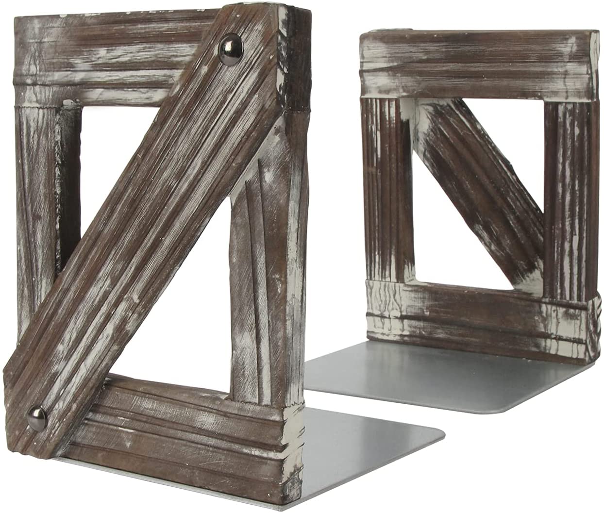 Jackcube Living Room Reggilibri Legno Set 2 Pezzi Rustici