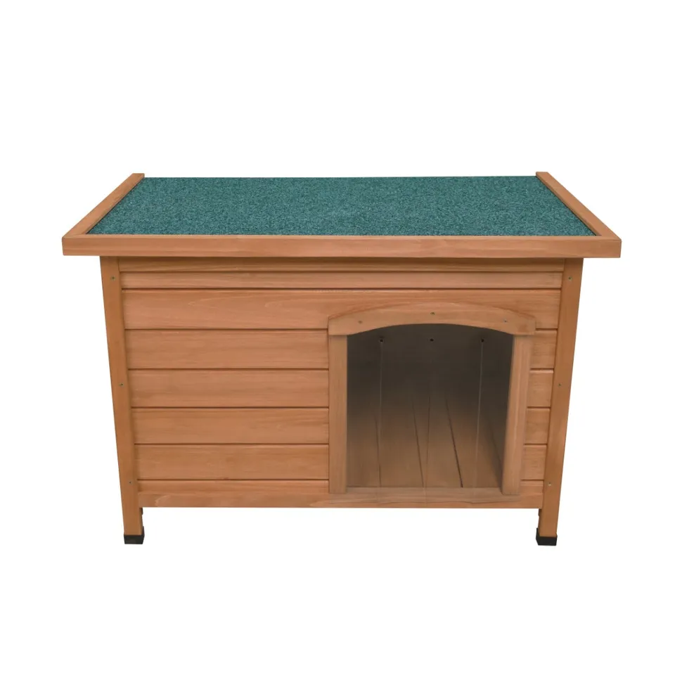 Q-Rax Cuccia Cane Piccola Taglia Legno Abete Tetto Feltro