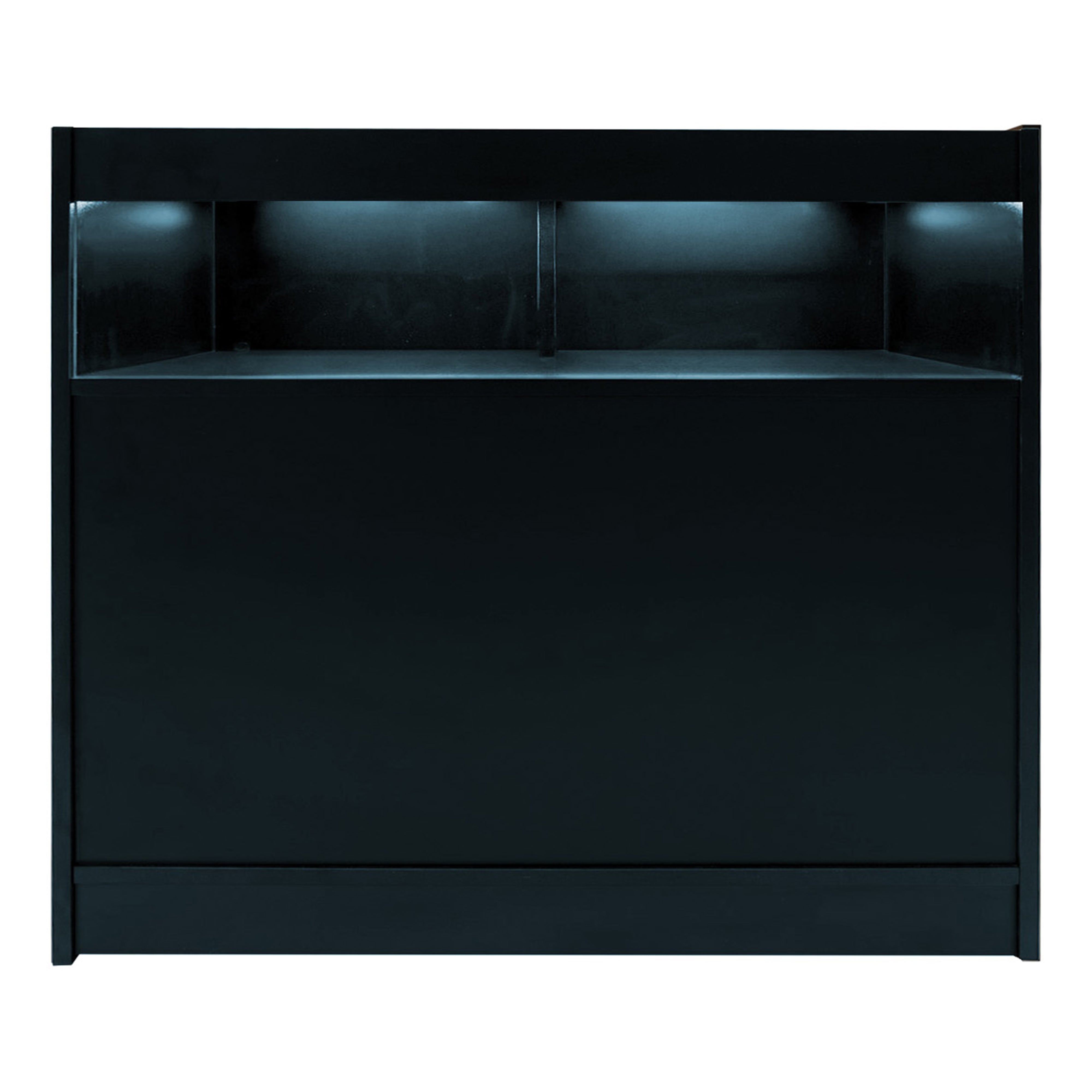 Q-Rax Theseus B1200 Bancone Negozio Nero Set 3 Pezzi LED