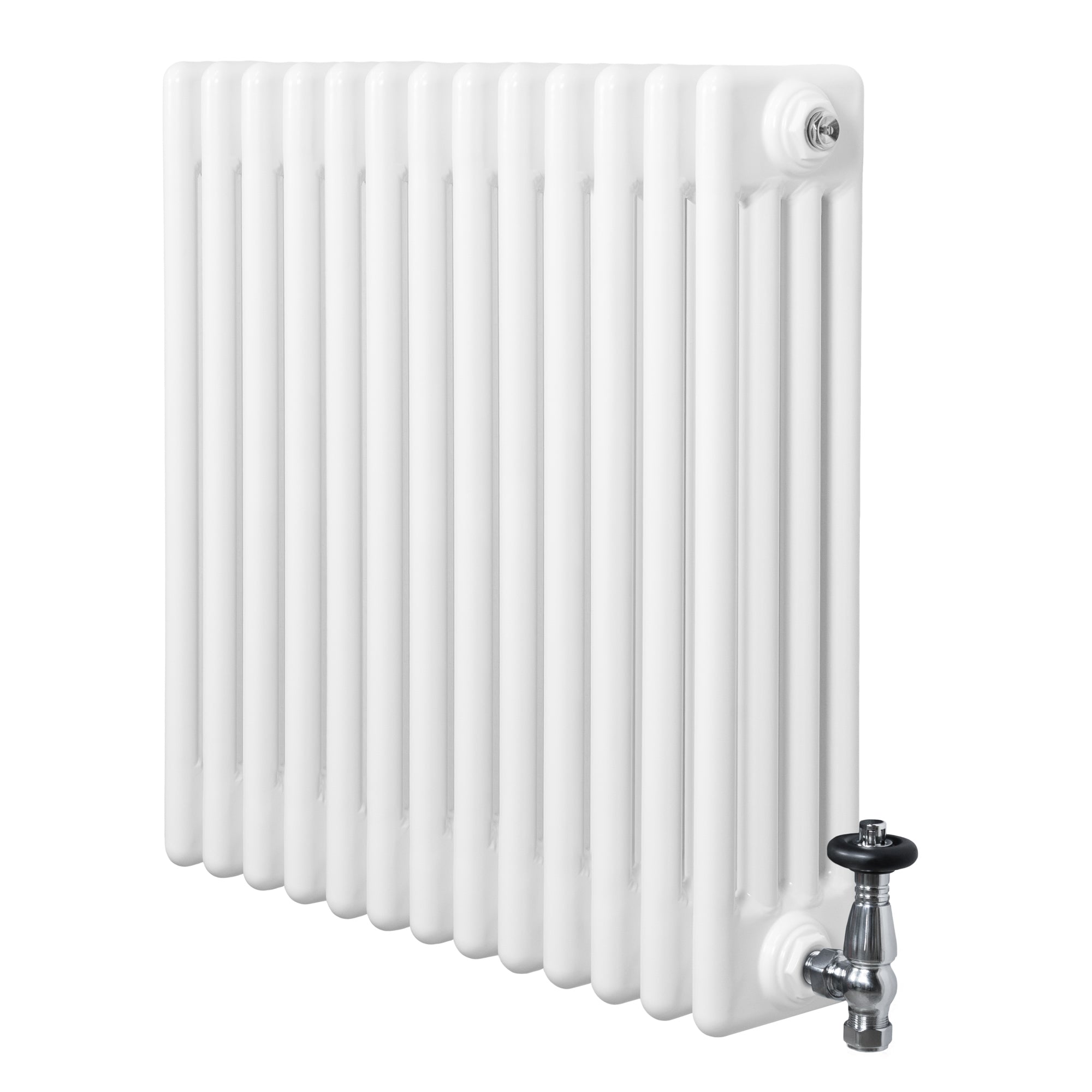 Q-Rax Radiatori Tradizionali 4 Colonne 600x605 Bianco Valvole