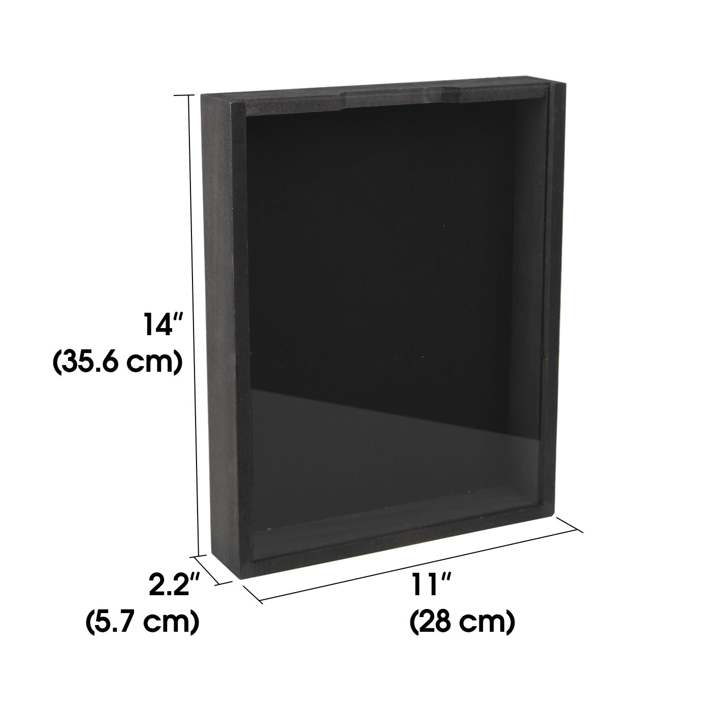 Jackcube Design Display Teca Legno Nera 14x11 Pollici Vetro