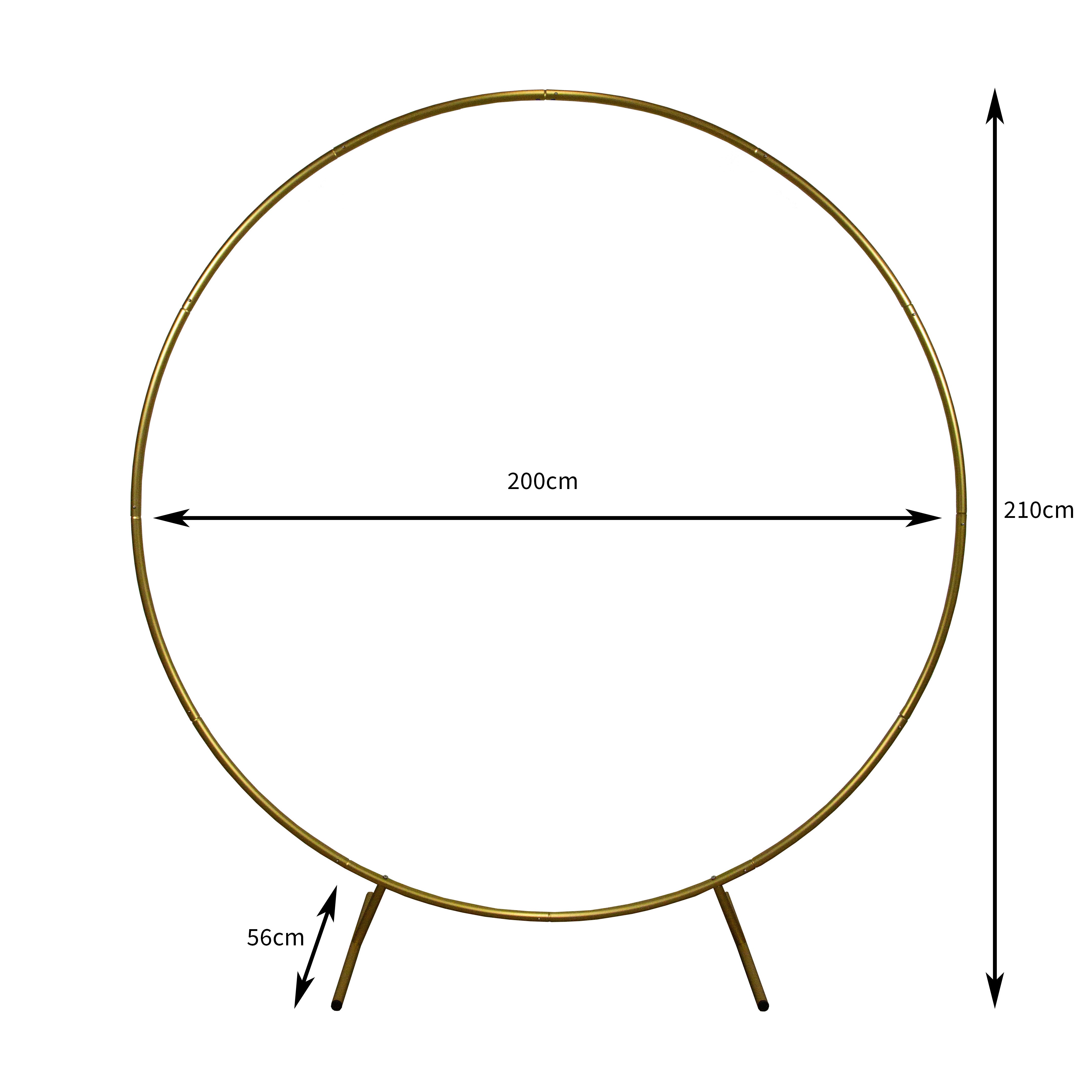 Q-Rax Accessori Casa Arco Matrimonio Dorato 200cm