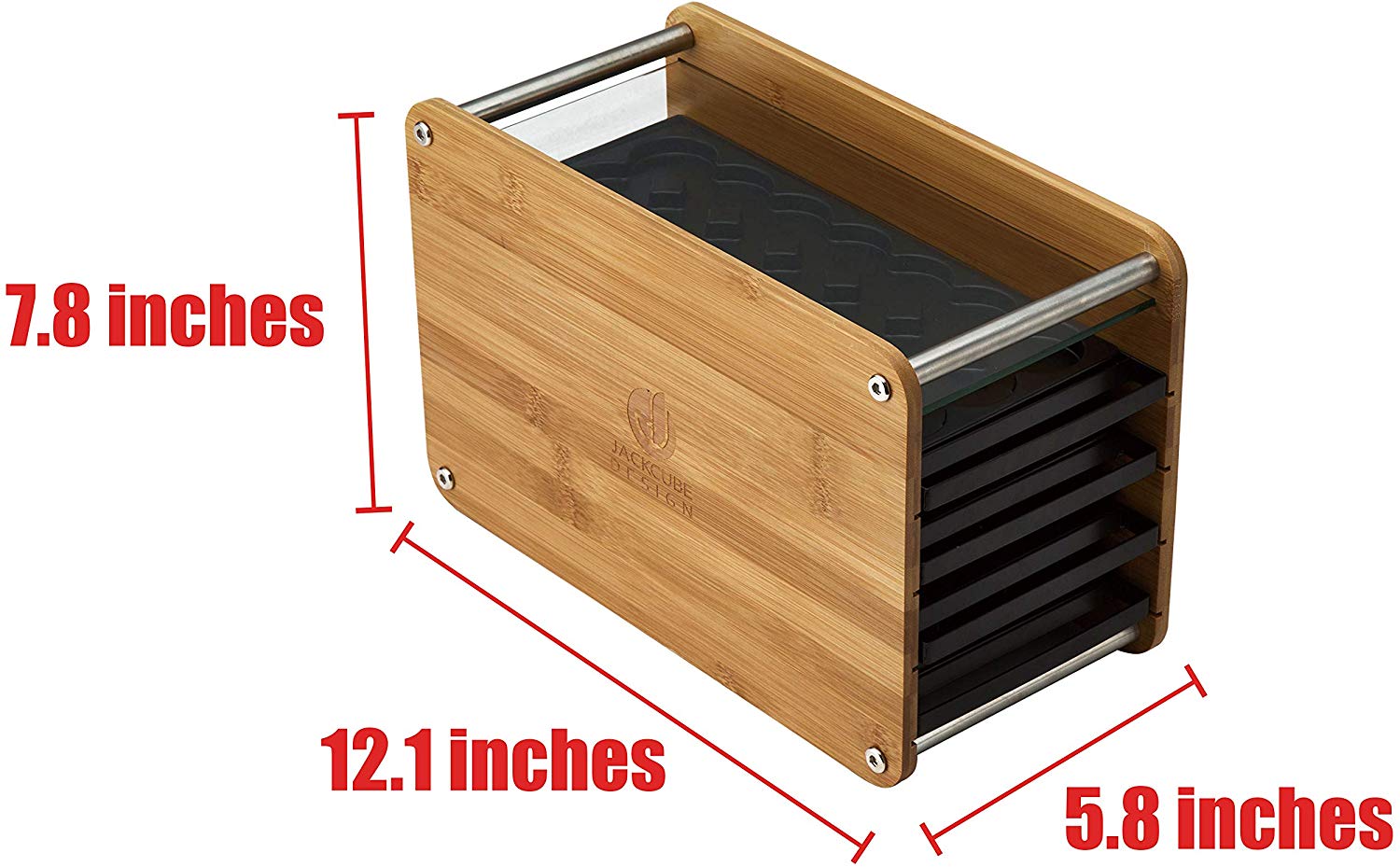 Jackcube Design Kitchen Portacapsule Bambù 4 Cassetti 84 Capsule