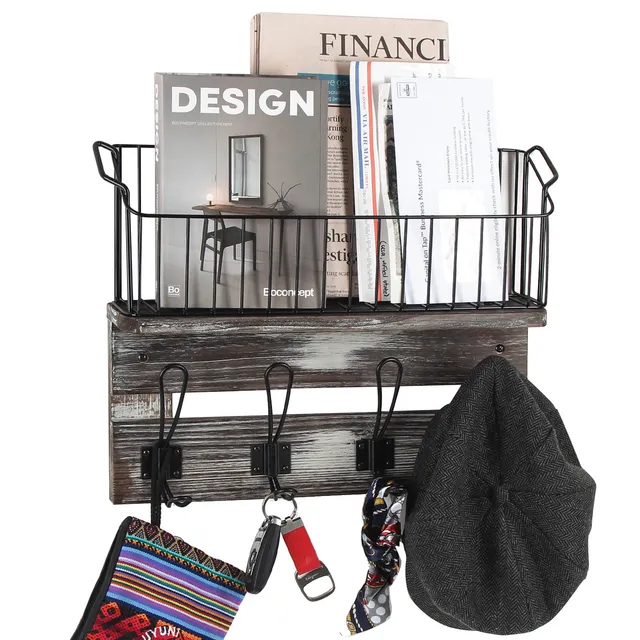 Jackcube Design Entryway Mensola Ingresso 4 Ganci Cesto