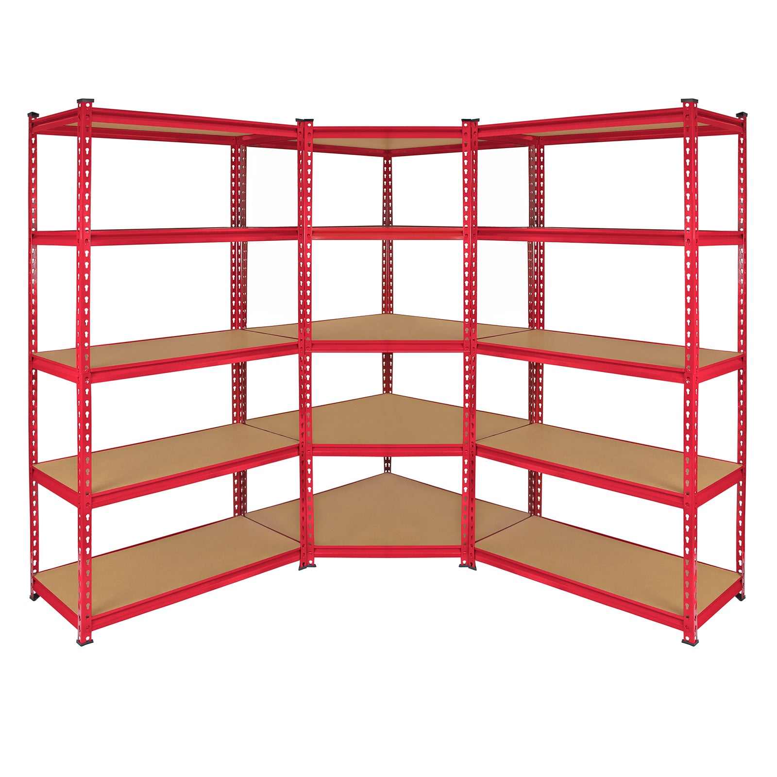 Q-Rax Scaffali da Garage Set 3 Pezzi Angolare Scaffale Metallo 360 kg