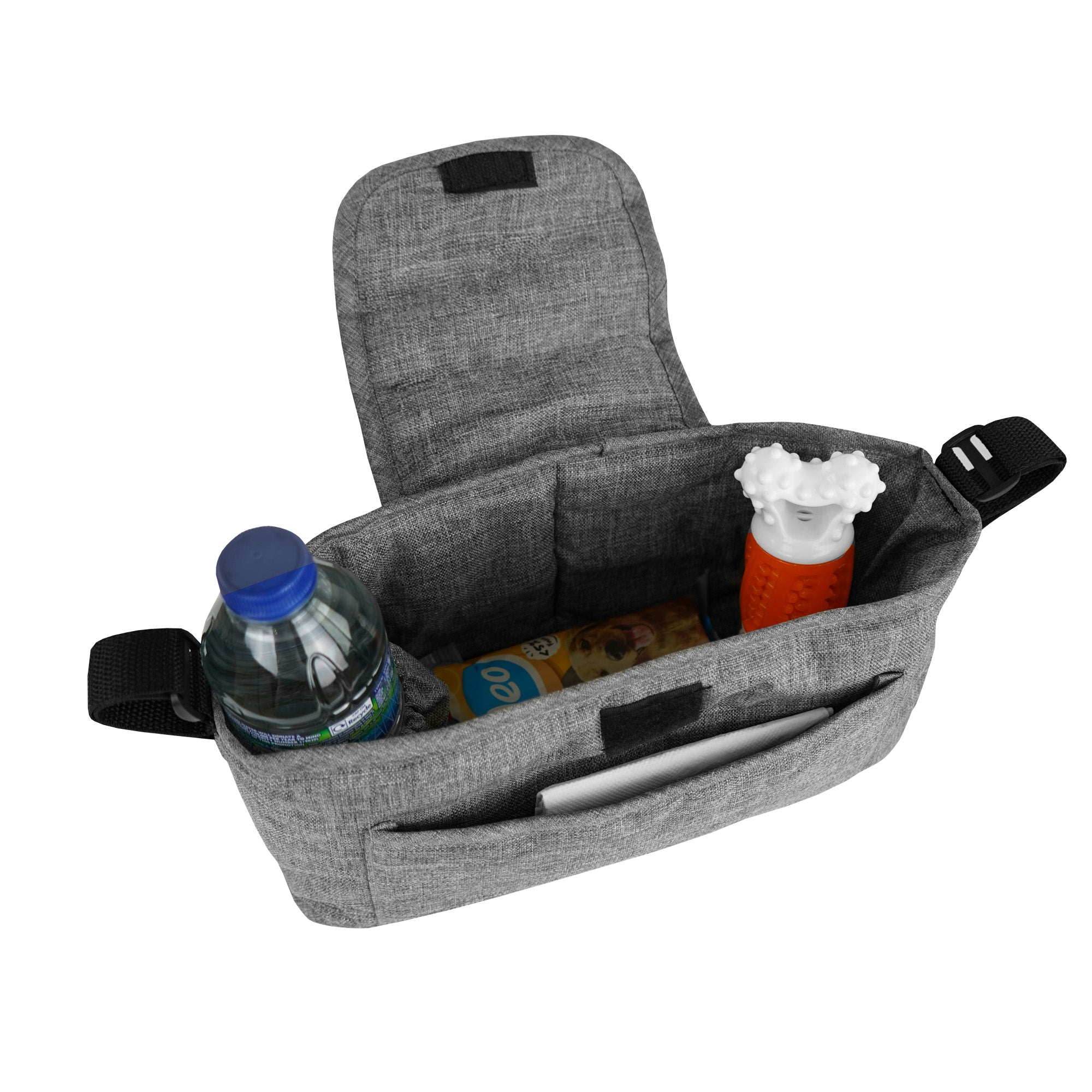 Q-Rax Passeggino Animali Grigio Antipioggia con Borsa Organizer