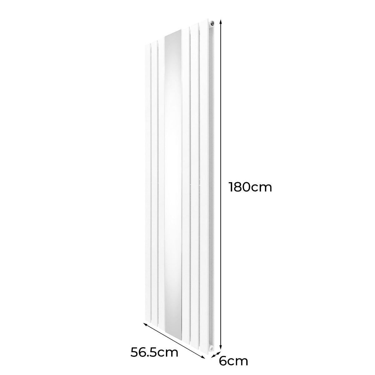 Q-Rax Pannelli Piatti 1800x565 Radiatore Specchio Bianco