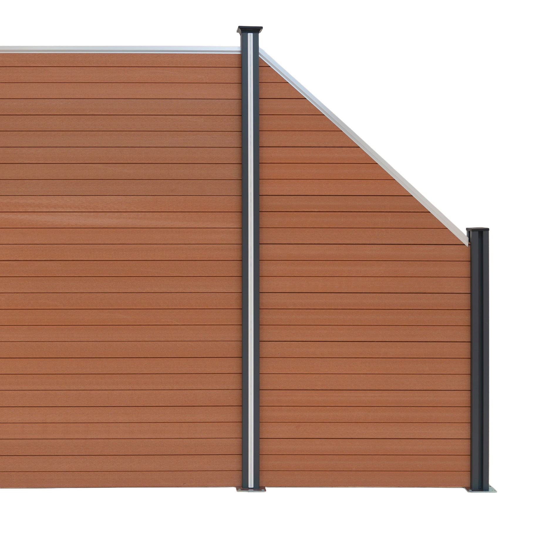 Q-Rax Pannello Recinzione Angolare WPC Marrone 180 cm