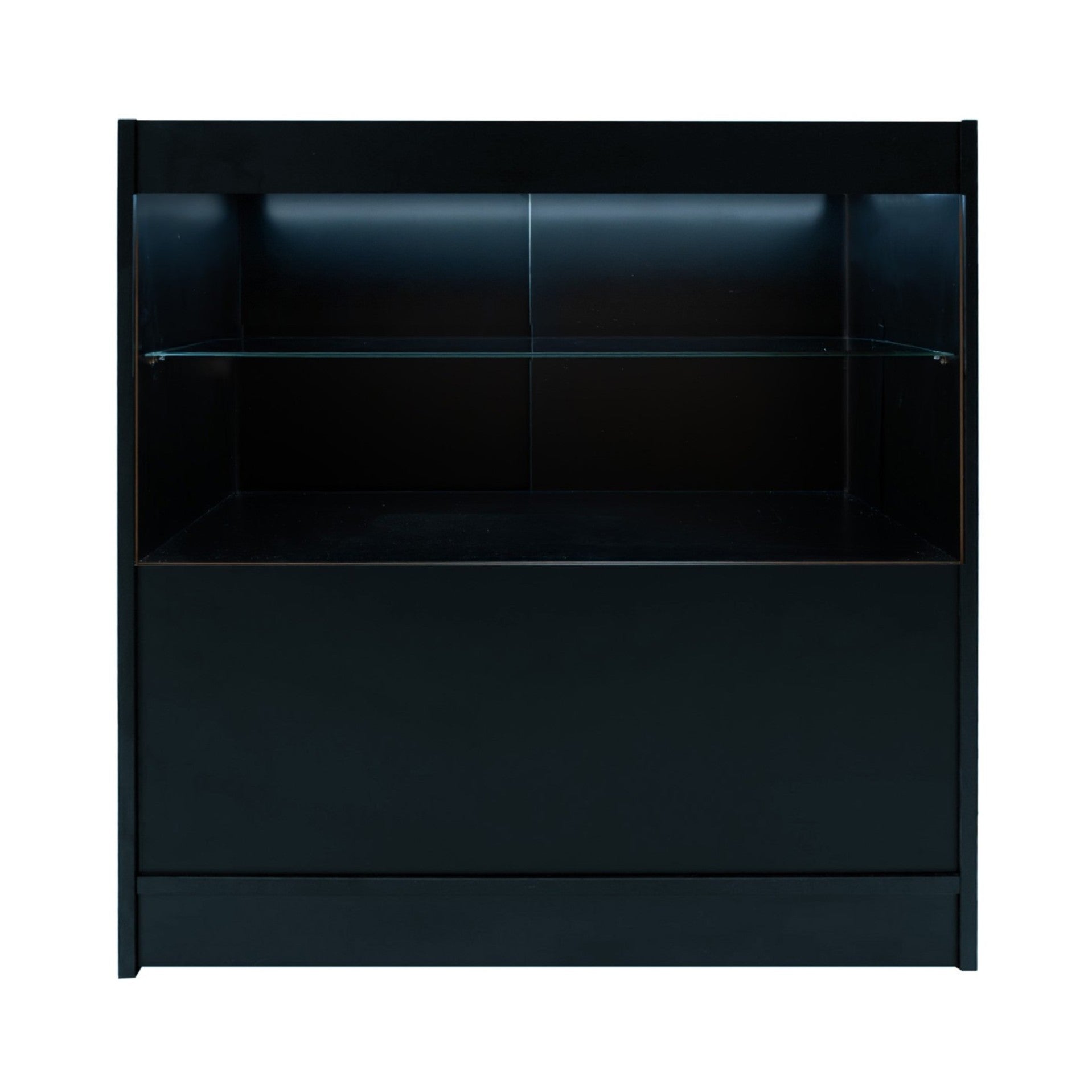 Q-Rax Banconi da Negozio C900 bancone nero vetro LED serratura