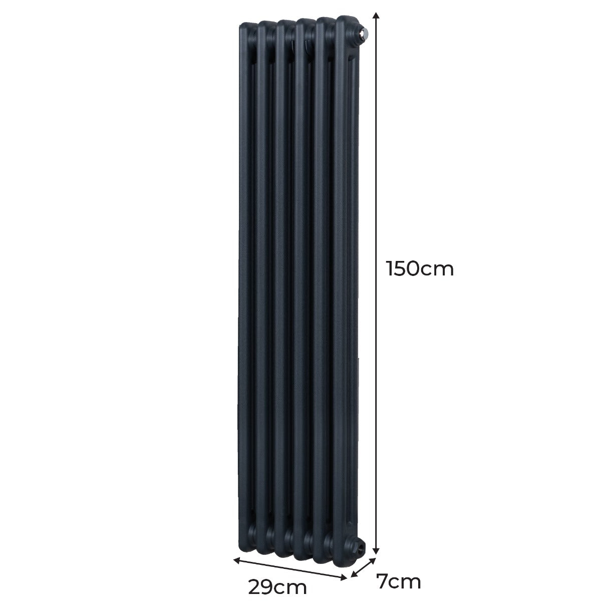 Q-Rax Radiatore 2 Colonne 1500x292mm Grigio Antracite