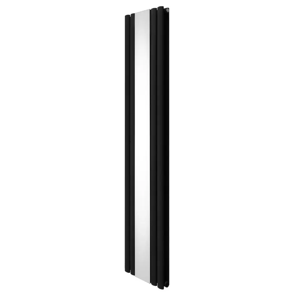 Q-Rax Pannelli Piatti Ovale 1800x380 radiatore nero a specchio