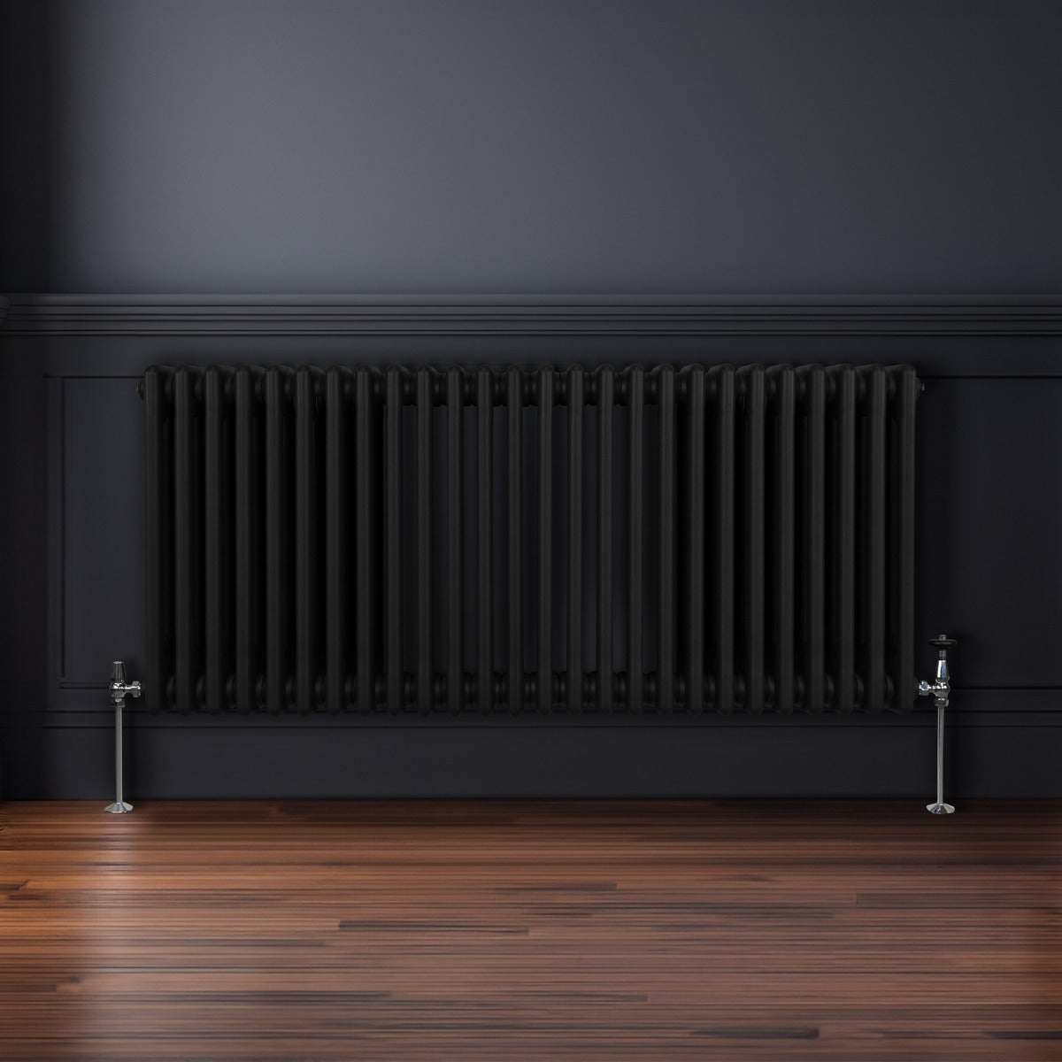 Q-Rax Radiatori Tradizionali 600x1192 Termosifone Nero 3 Colonne