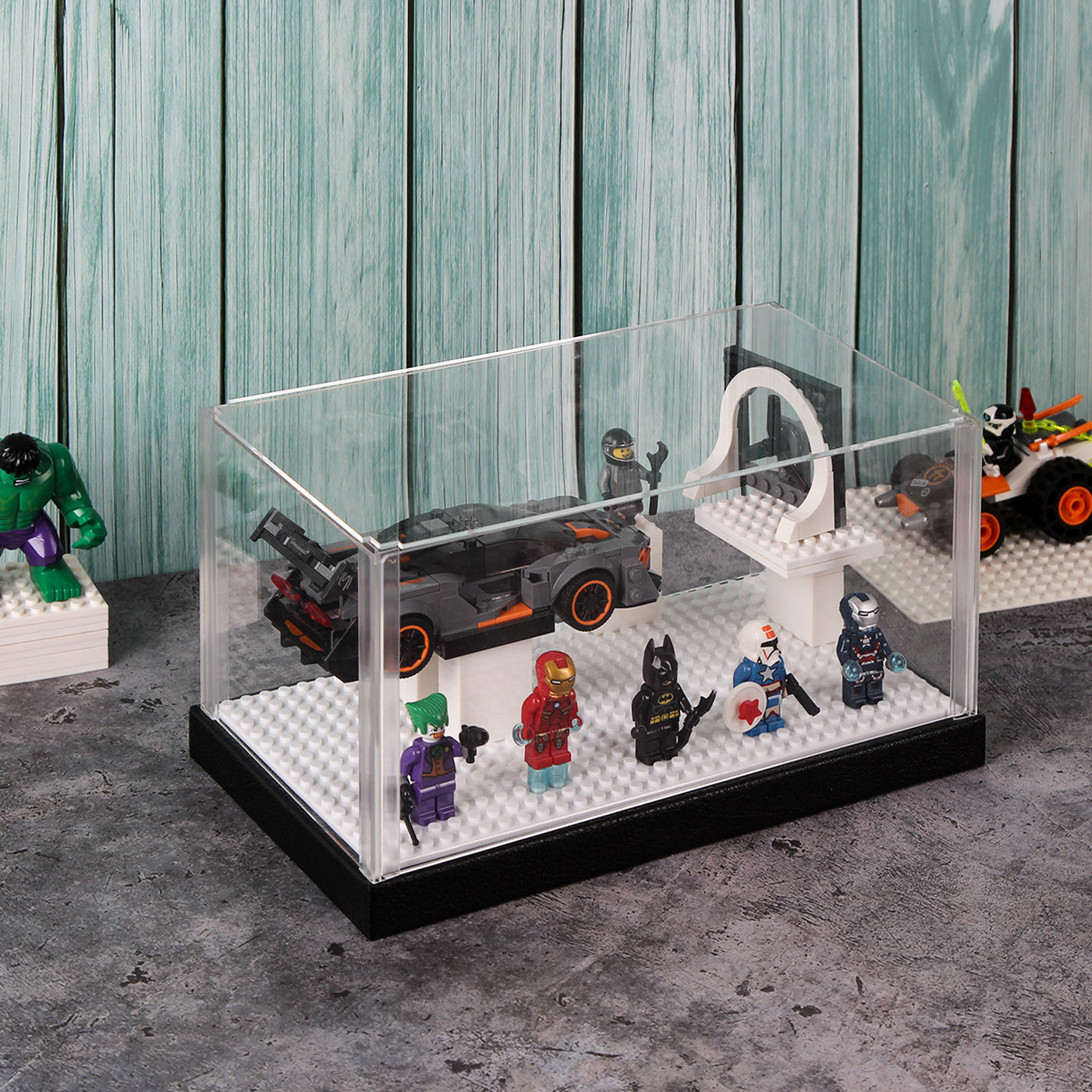 Jackcube Design Display Teca Acrilica Minifigure Base Mattoncini