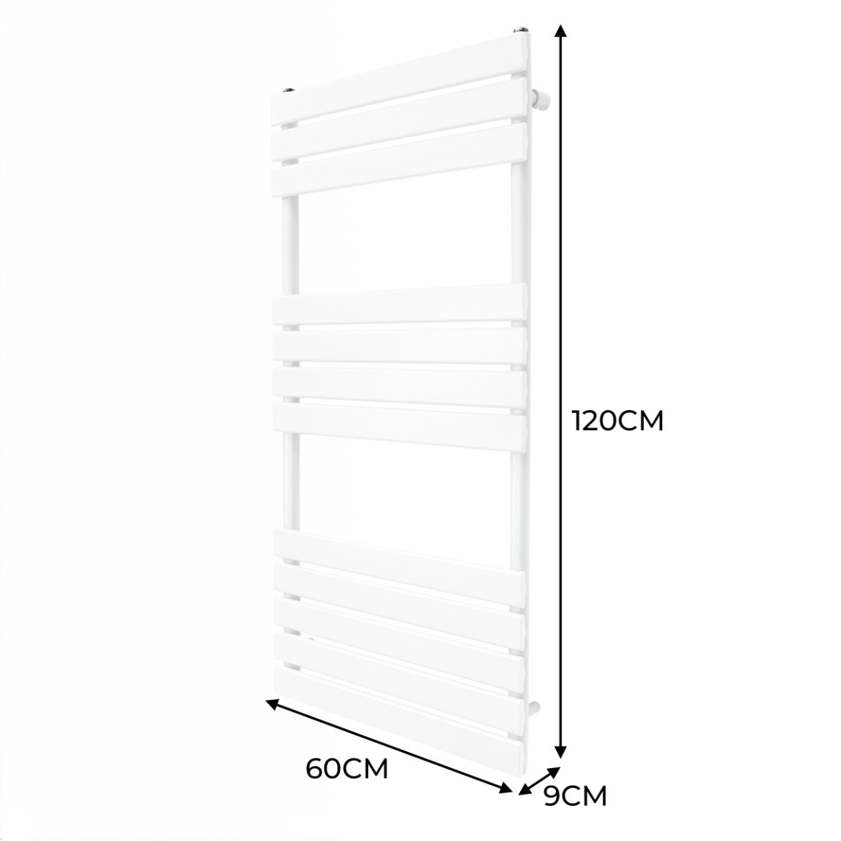 Q-Rax Radiatori per Asciugamani 1200x600 Scaldasalviette Bianco Acciaio