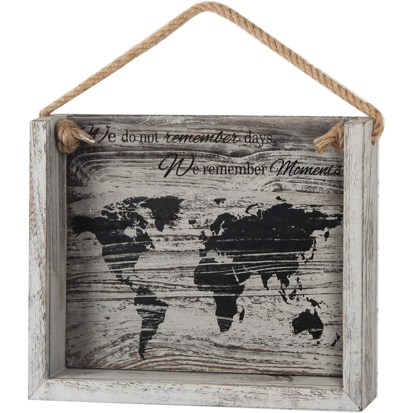 Jackcube Design Display Shadow Box Ricordi Legno Bianco Corda