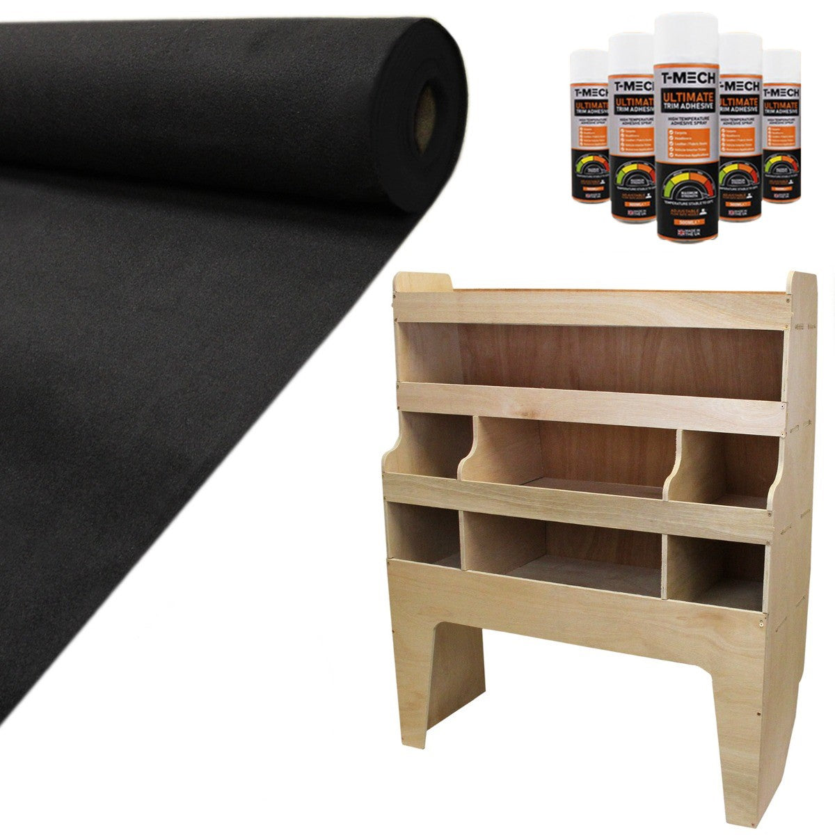 Q-Rax Scaffali da Garage Scaffale Furgone 120cm Nero