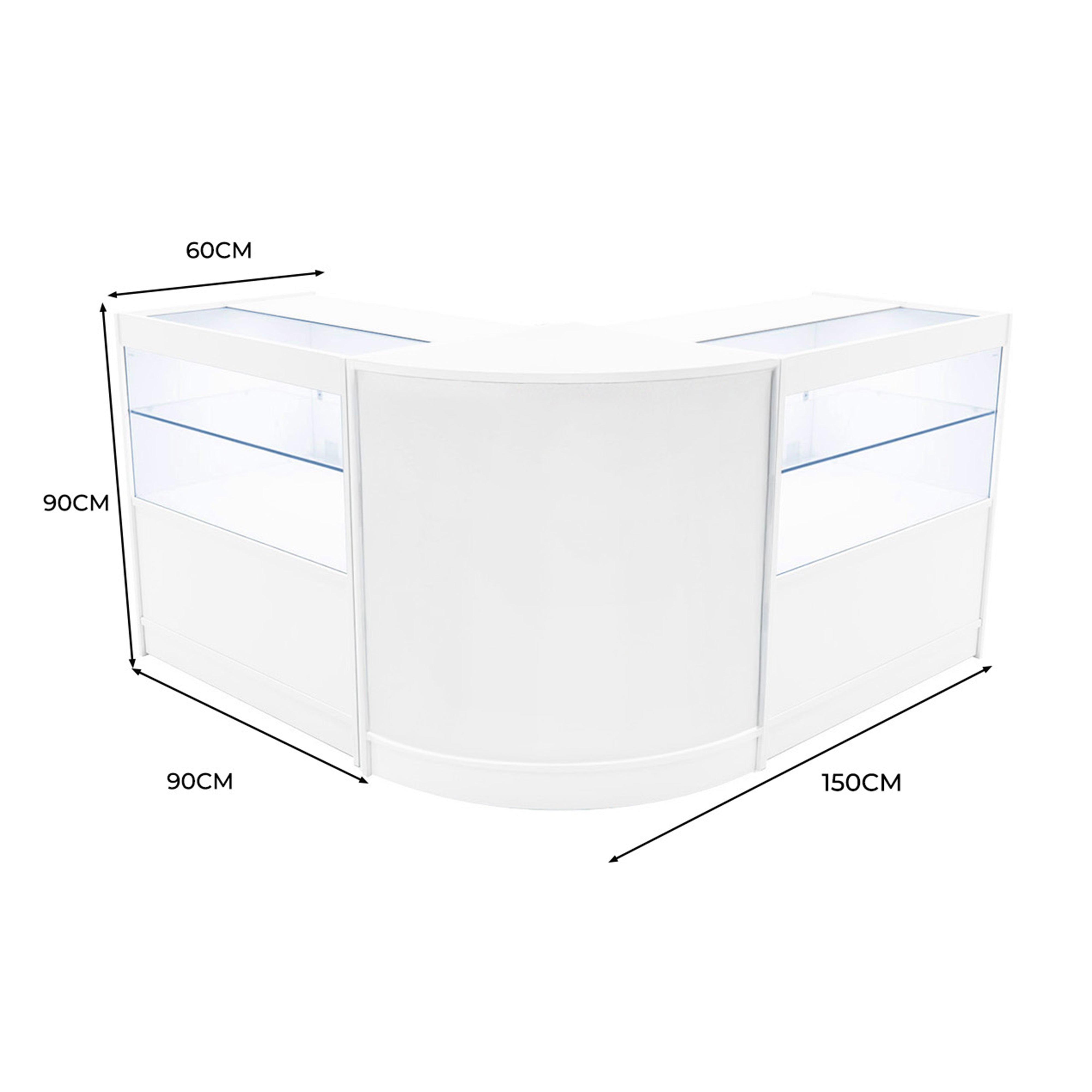Q-Rax Selene Set 2 Banconi C900+CM60 Bianco LED