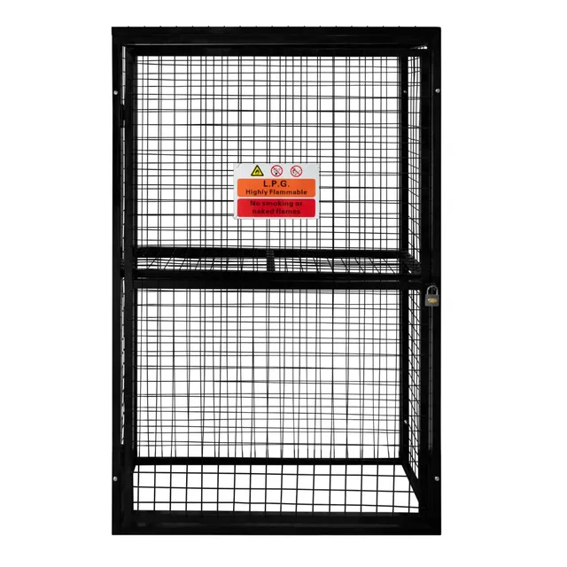 Q-Rax Gabbia Rete Bombole Gas 184x116x57 cm Zincata