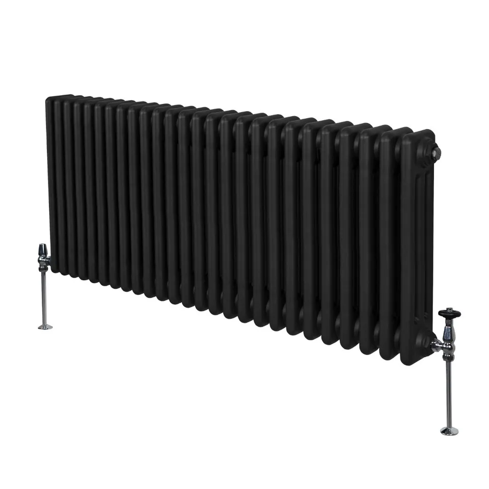 Q-Rax Radiatori Tradizionali 600x1192 Termosifone Nero 3 Colonne