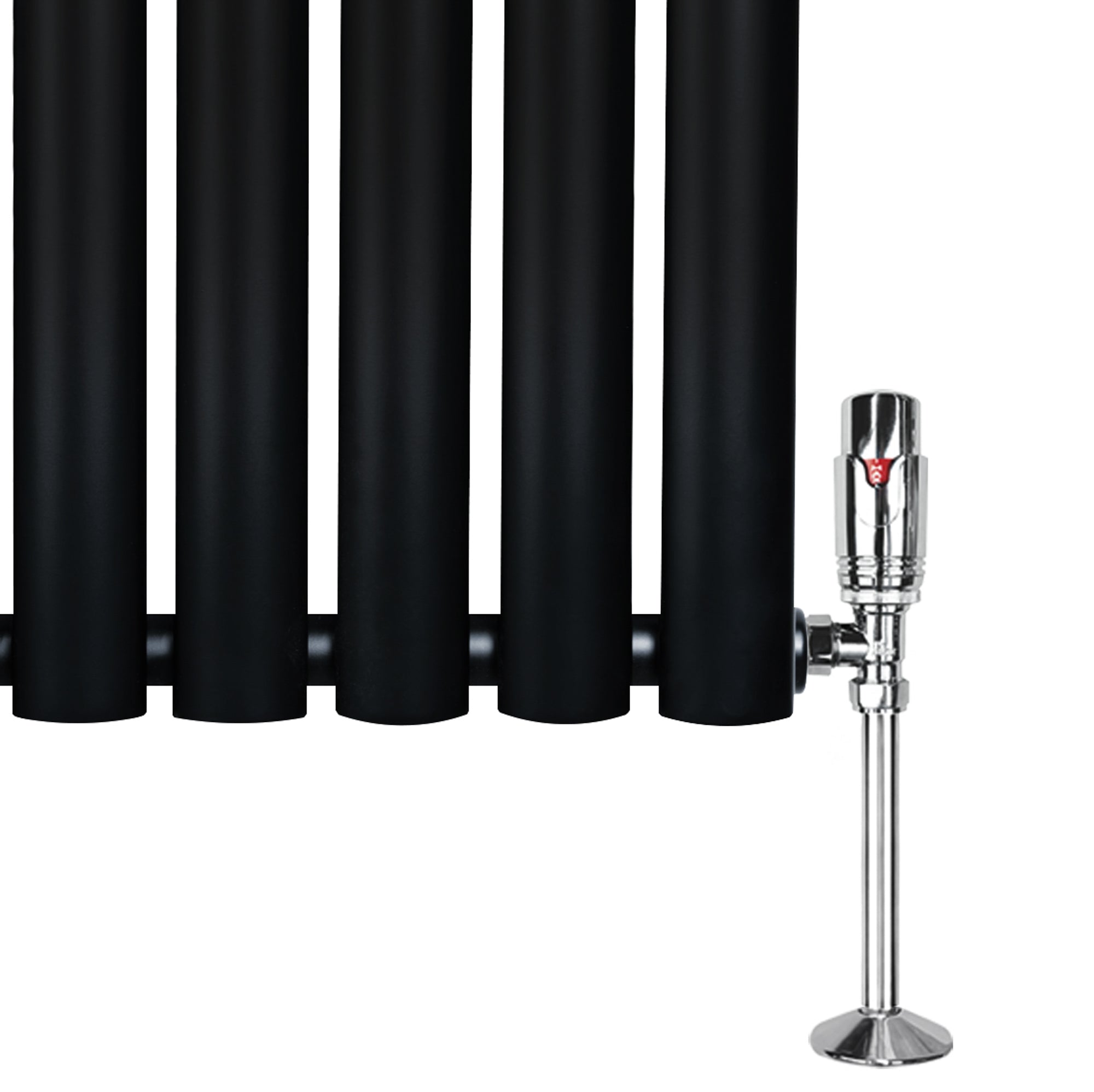 Q-Rax Radiatori Tradizionali 1800x360 radiatore verticale nero valvole