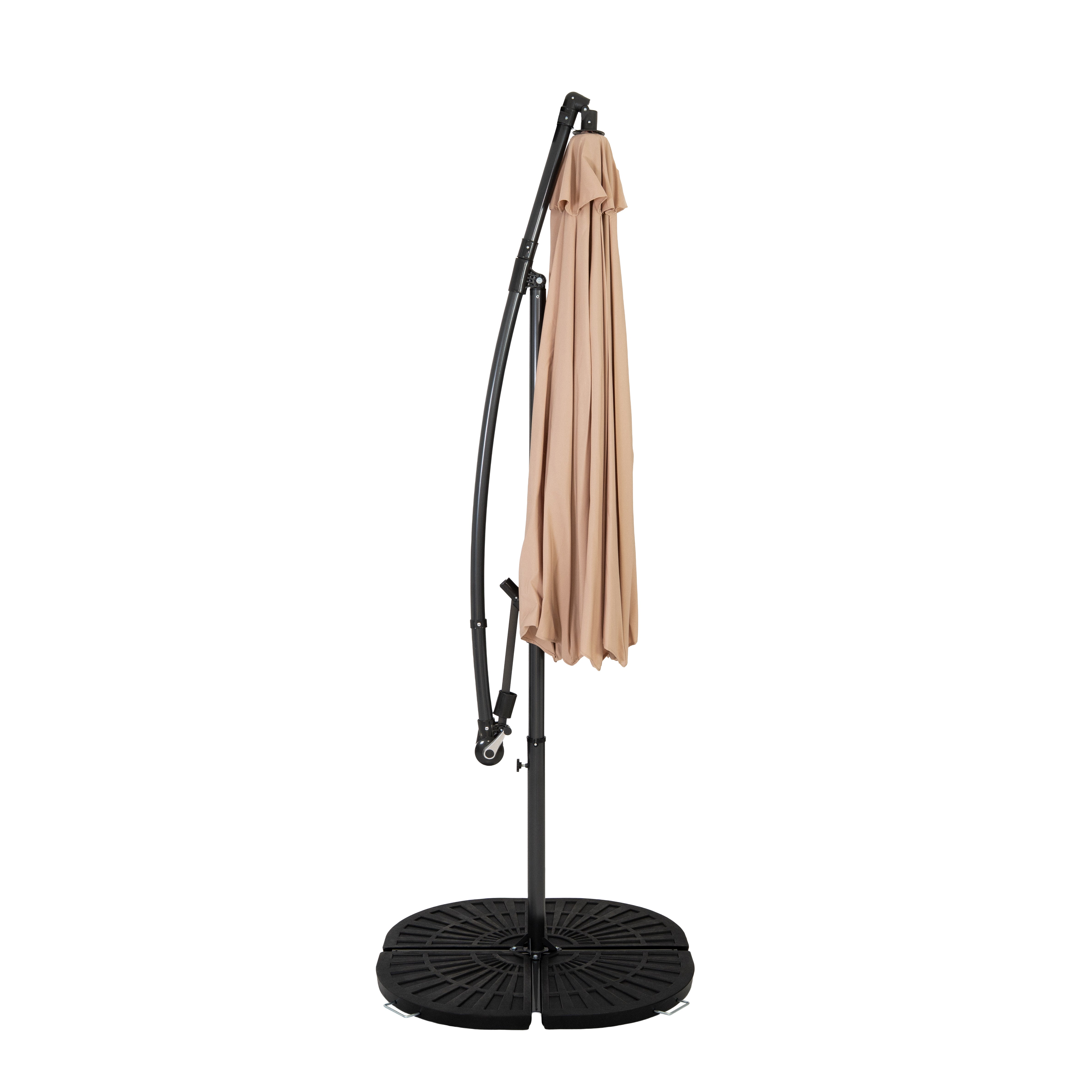 Q-Rax Mobili da Esterno ombrellone beige 3m con base