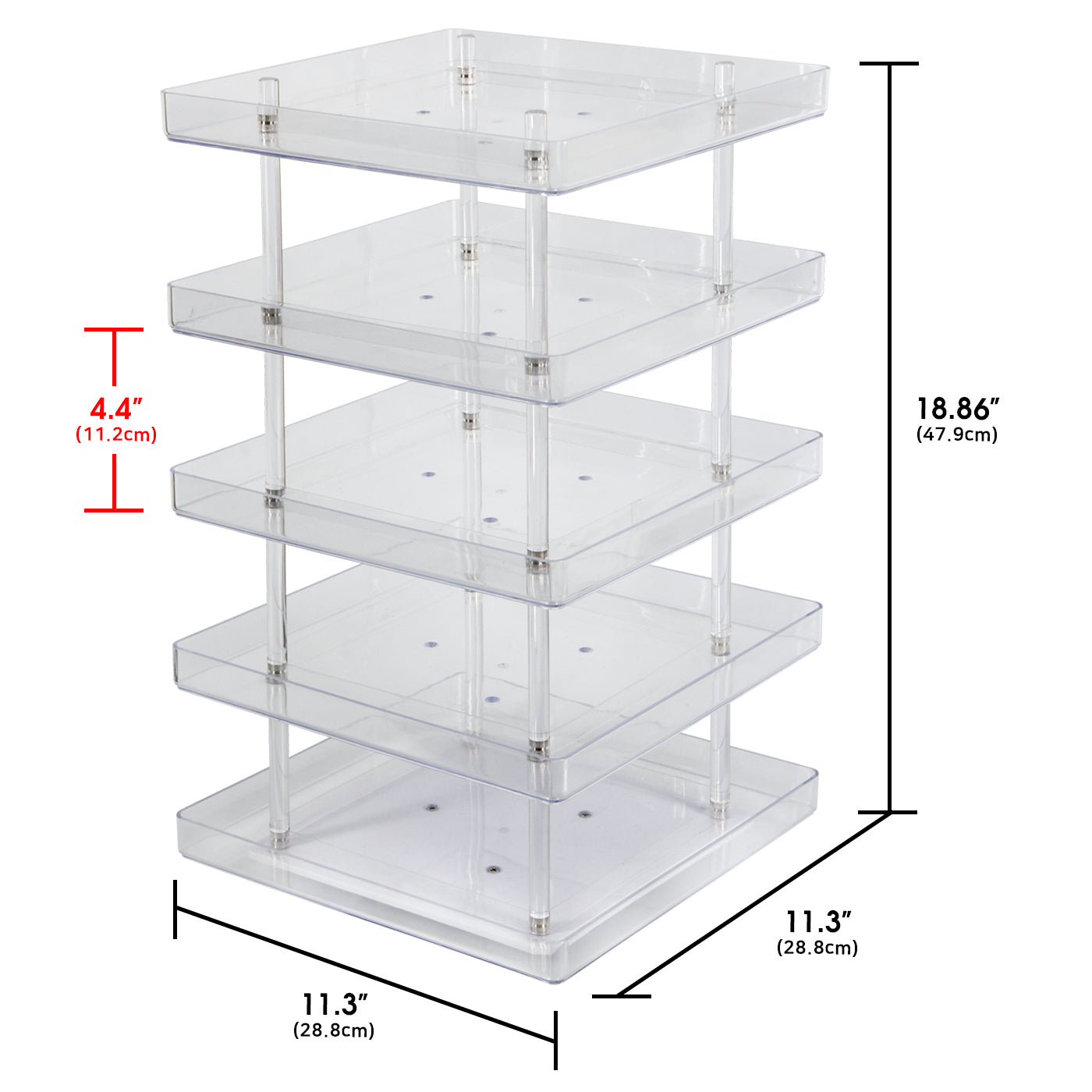 Jackcube Design Makeup espositore smalti girevole 5 ripiani