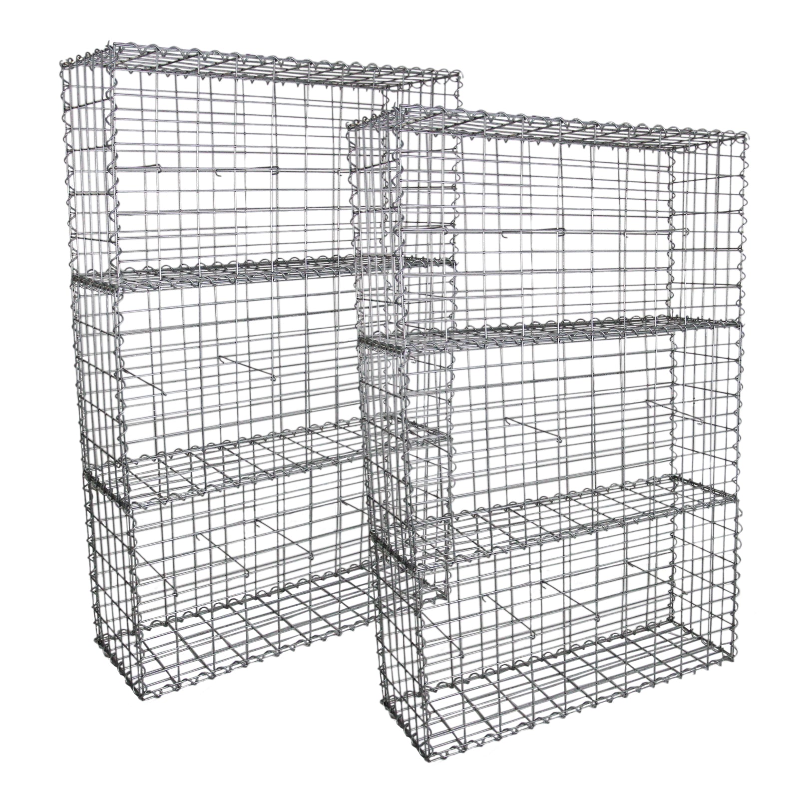 Q-Rax Gabbioni Acciaio 100x50x30 cm Set 6 Pezzi Giardino