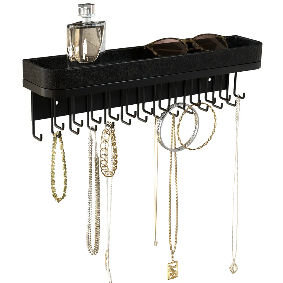 Jackcube Design Organizer Gioielli Parete Nero 25 Ganci Mensola