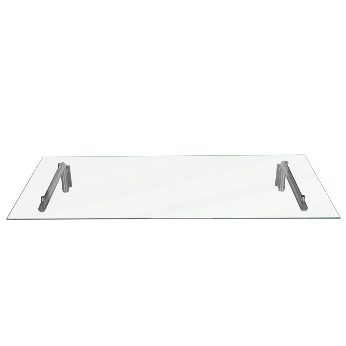 Q-Rax Deposito all'Aperto Pensilina Vetro 120x80 cm Inox 8 mm