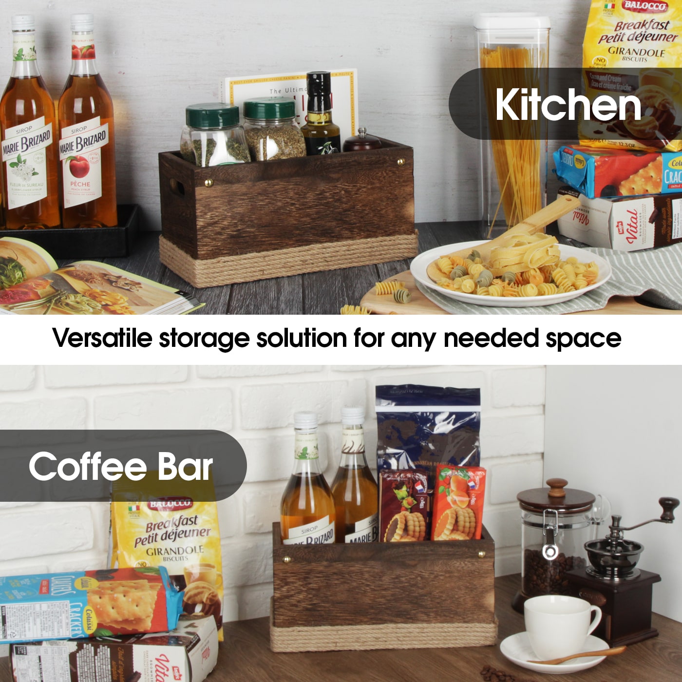 Jackcube Entryway Portalettere Legno Bruciato da Tavolo