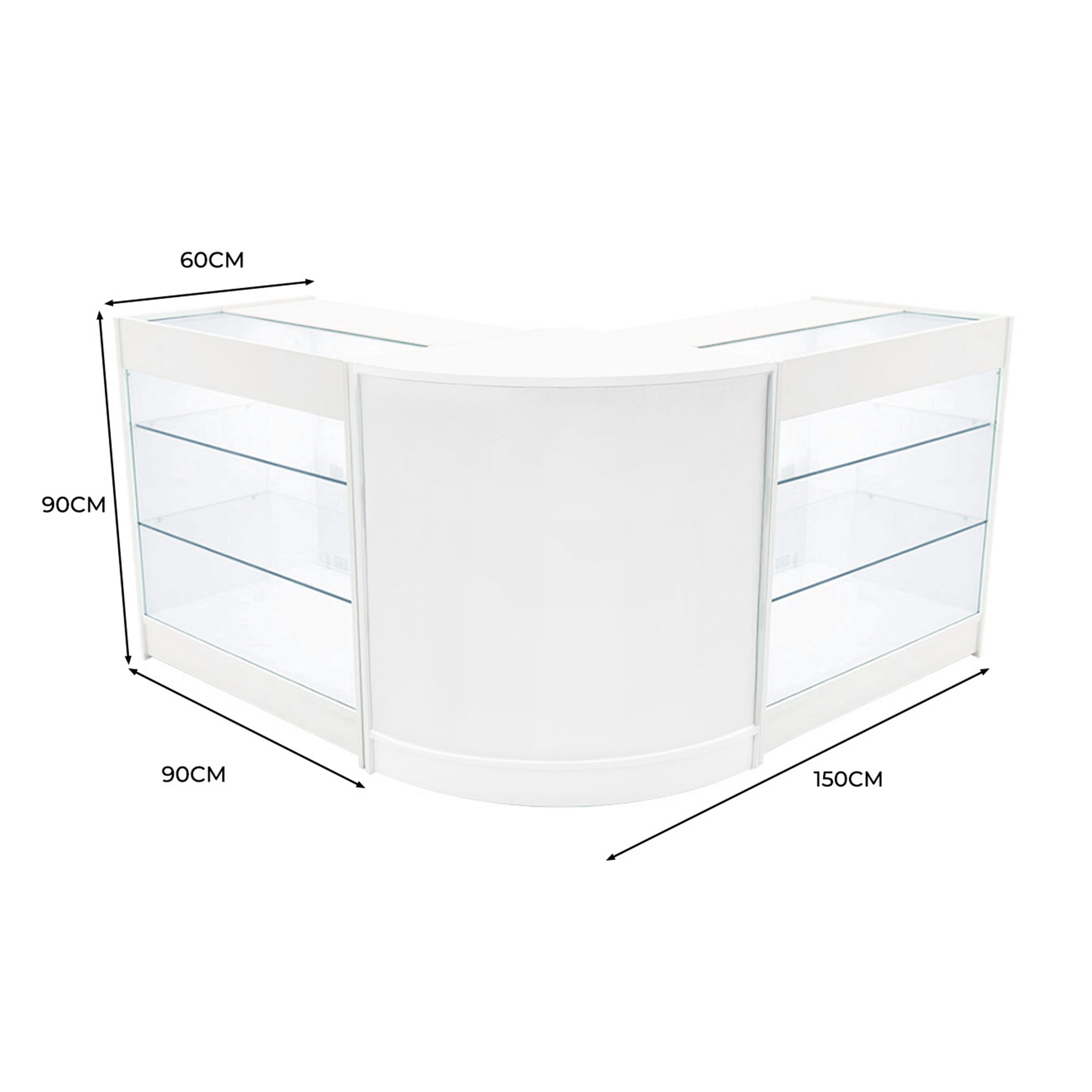 Q-Rax Helios Set Banconi LED 2x K900 + CM60 Angolare Bianco