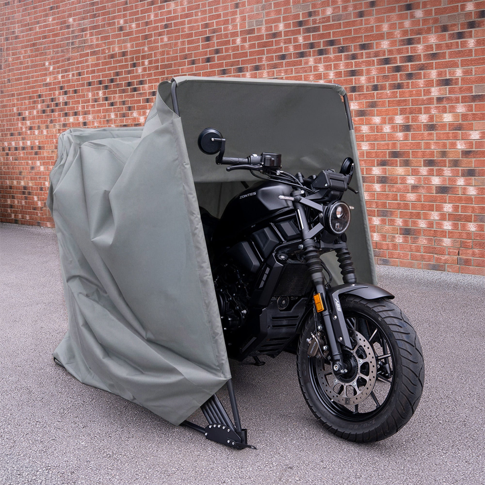 Q-Rax Tenda Moto XL Grigio Oxford 600D Impermeabile