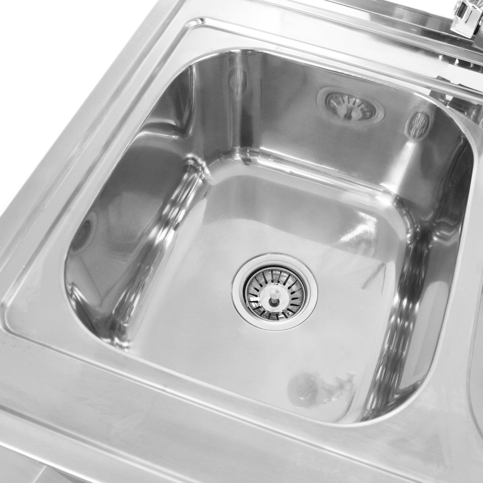 Q-Rax Lavello Doppia Vasca 120 cm sgocciolatoio destro inox